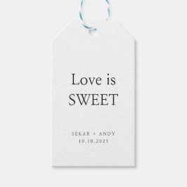 Elegant bruiloft cadeaulabel