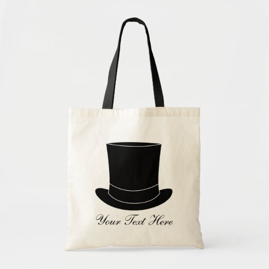 Elegant bruiloft canvas tas met tophat | Personali (Voorkant)