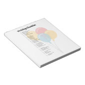Elegant bruiloft Checklist Notitieblok (Schuin)