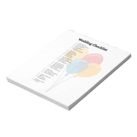 Elegant bruiloft Checklist Notitieblok (Linkerzijde)