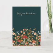 Elegant bruiloft citaat Dragonfly Floral Kaart (Voorkant)