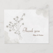 Elegant bruiloft Dank je wel Briefkaart (Voorkant)