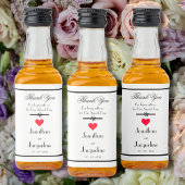 Elegant Bruiloft Dank u Mini Liquor Flessenetiket Likeurfles Etiket