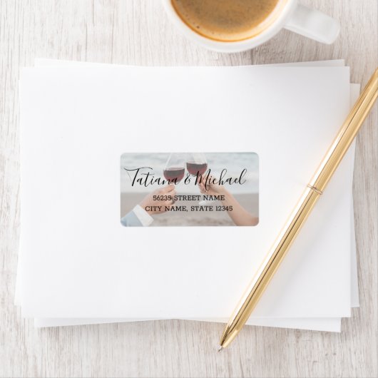 elegant bruiloft foto chic handschrift label (Insitu)