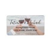 elegant bruiloft foto chic handschrift label (Voorkant)