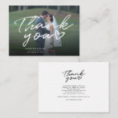 Elegant bruiloft fotoscript dank u notitiekaartje (Voorkant / Achterkant)