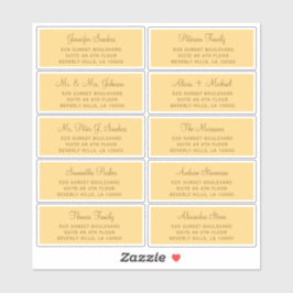 Elegant bruiloft gastadresetiketten sticker