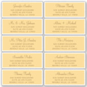 Elegant bruiloft gastadresetiketten sticker (Voorkant)