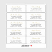 Elegant bruiloft gastadresetiketten sticker (Vel)