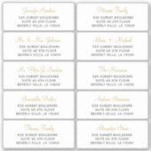 Elegant bruiloft gastadresetiketten sticker (Voorkant)