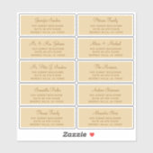 Elegant bruiloft gastadresetiketten sticker (Vel)