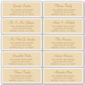 Elegant bruiloft gastadresetiketten sticker (Voorkant)