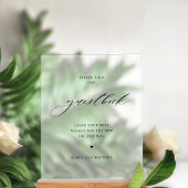 Elegant bruiloft gastenboek Frosted Style Acryl Bord