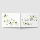Elegant bruiloft gastenboek met magnolia (Volledig)