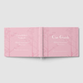 Elegant Bruiloft Gastenboek Roos Pink Tree Art (Volledig)