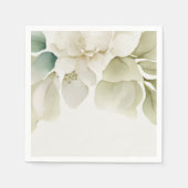 Elegant bruiloft gebladerte gedempt groen servet (Voorkant)