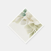 Elegant bruiloft gebladerte gedempt groen servet (Hoek)