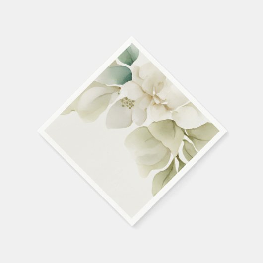 Elegant bruiloft gebladerte gedempt groen servet (Hoek)