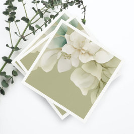 Elegant bruiloft gebladerte gedempt groen servet