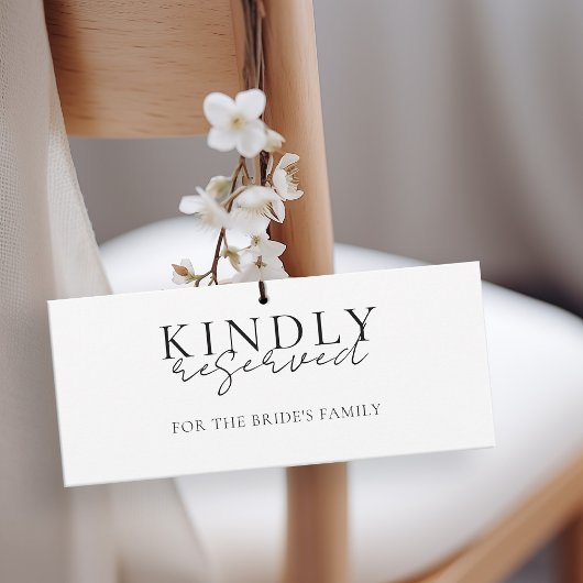 Elegant, bruiloft, gereserveerd teken om op stoele