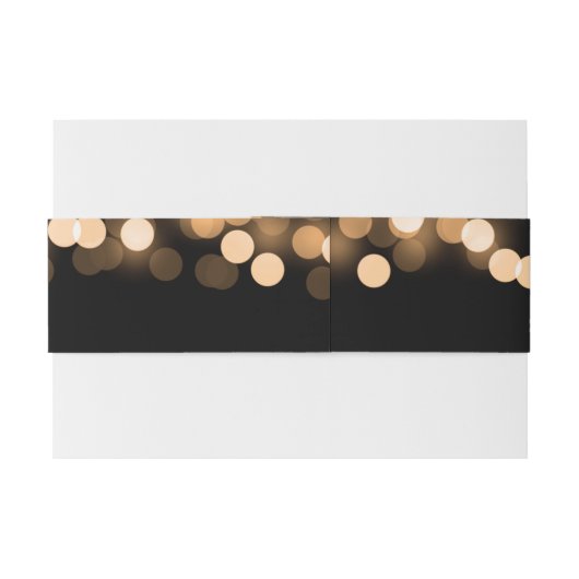 Elegant Bruiloft Goud Hollywood Glam Uitnodigingen Wikkel (Achterkant Voorbeeld)