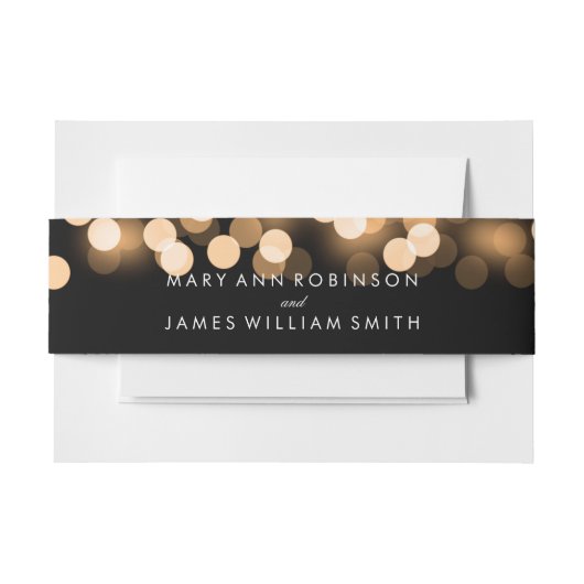 Elegant Bruiloft Goud Hollywood Glam Uitnodigingen Wikkel (Voorkant Voorbeeld)