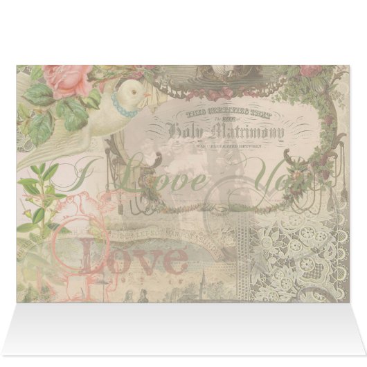 Elegant Bruiloft Huwelijk Antiek Vintage (Binnen Horizontaal (Boven))