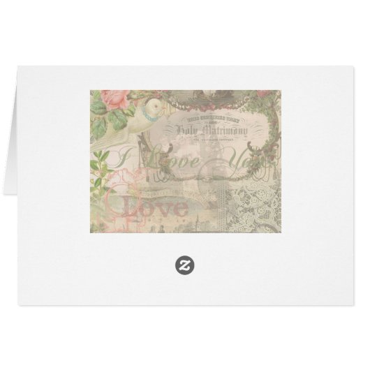 Elegant Bruiloft  Huwelijk Antiek Vintage (Achterkant Horizontaal)