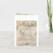 Elegant Bruiloft  Huwelijk Antiek Vintage Bedankkaart (Achterkant)