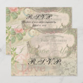 Elegant Bruiloft  Huwelijk Antiek Vintage Kaart (Voorkant / Achterkant)