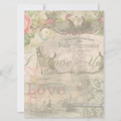 Elegant Bruiloft  Huwelijk Antiek Vintage Kaart (Achterkant)