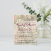 Elegant Bruiloft  Huwelijk Antiek Vintage Kaart (Staand voorkant)