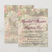 Elegant Bruiloft  Huwelijk Antiek Vintage Kaart (Voorkant / Achterkant)