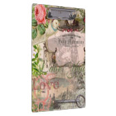 Elegant Bruiloft  Huwelijk Antiek Vintage Klembord (Rechts)