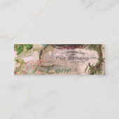 Elegant Bruiloft  Huwelijk Antiek Vintage Mini Visitekaartje (Achterkant)