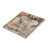 Elegant Bruiloft  Huwelijk Antiek Vintage Tegeltje (Zijkant)