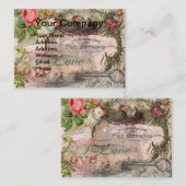 Elegant Bruiloft  Huwelijk Antiek Vintage Visitekaartje (Voorkant / Achterkant)