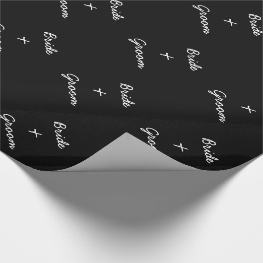 Elegant bruiloft inpakpapier voor bruid en bruideg (Hoek)