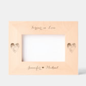 Elegant bruiloft Jubileum Foto Harten Monogram Gegraveerde Lijstjes (Voorkant)