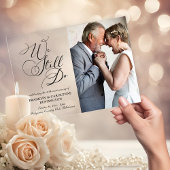 Elegant Bruiloft Jubileum Gelofte Vernieuwing Acryl Uitnodigingen