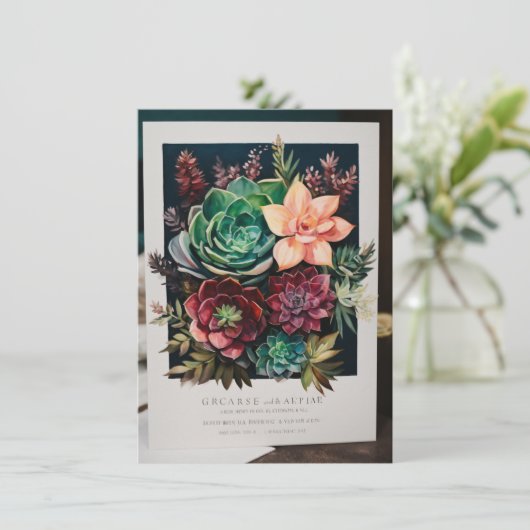 "Elegant bruiloft Kaart " (Staand voorkant)