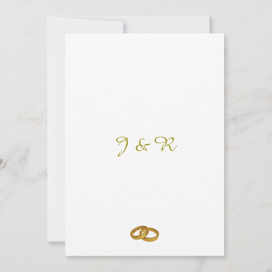 Elegant bruiloft kaart (Achterkant)
