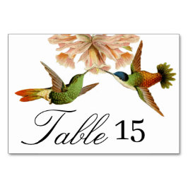 Elegant Bruiloft Kolibrie Tafelnummer