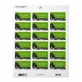 Elegant Bruiloft Label Sieraden Logo Lime Green (Full Sheet)