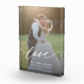 Elegant bruiloft liefdesscript de heer en mrs cust fotoblokken (Rechts)