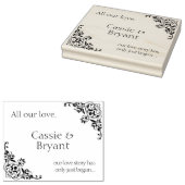 Elegant bruiloft liefdesverhaal rubberstempel (Gestempeld)