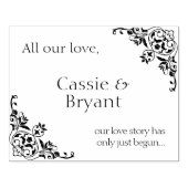 Elegant bruiloft liefdesverhaal rubberstempel (Afrduk)