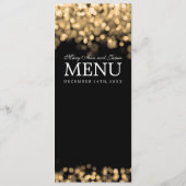 Elegant Bruiloft Menu Gouden Lichten (Achterkant)