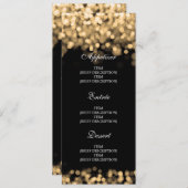 Elegant Bruiloft Menu Gouden Lichten (Voorkant / Achterkant)