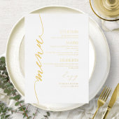 Elegant Bruiloft Menu Kaart Moderne Kalligrafie Fo